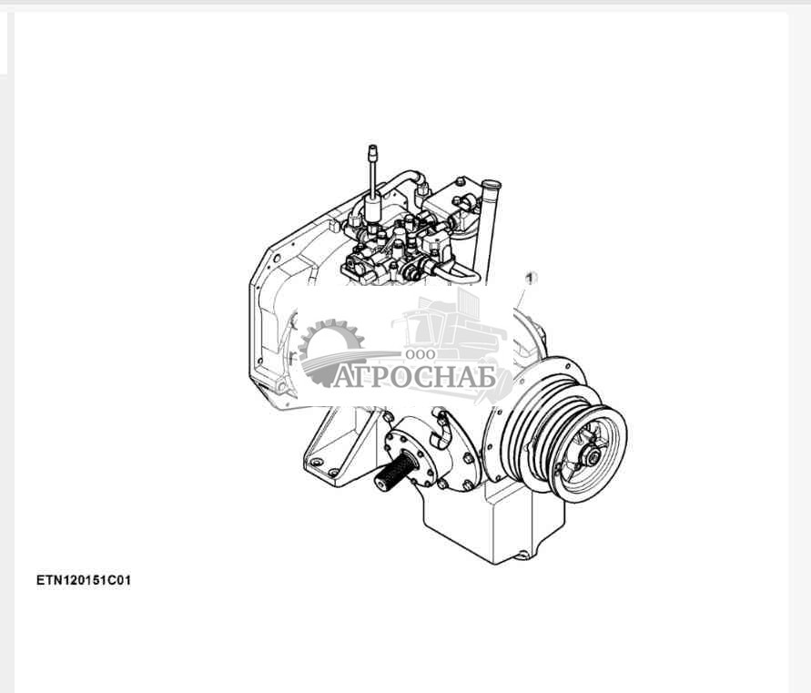 Картер коробки передач двигателя, двигатели Tier 2 объемом 6,8 L 